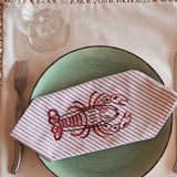 Serviette de table crustacé