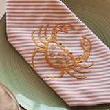 Serviette de table crustacé