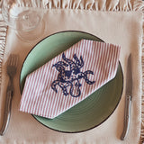 Serviette de table crustacé