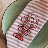 Serviette de table crustacé